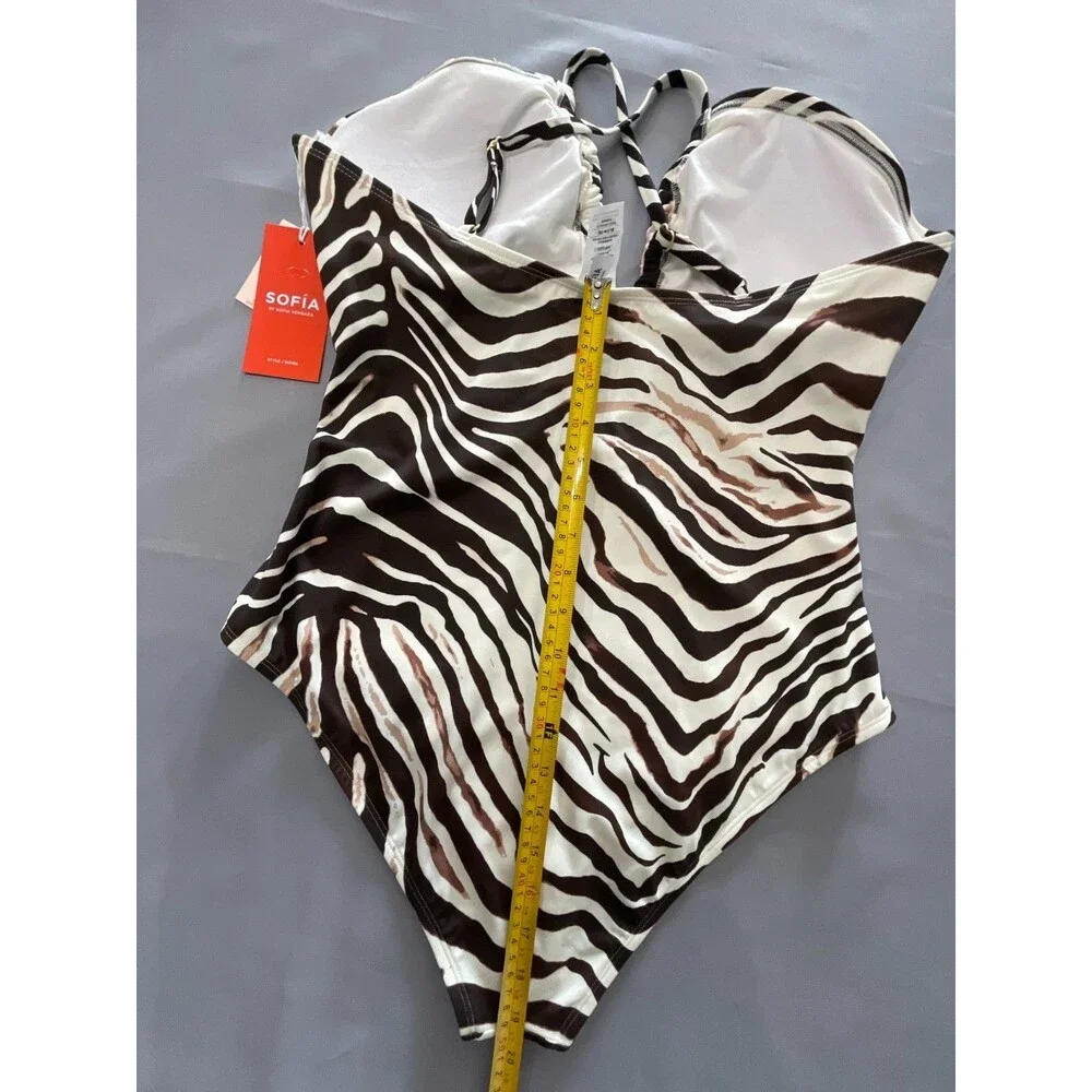 Sofia By Sofia Vergara bathing suit one piece size XL (16-18) Animal Print NWT